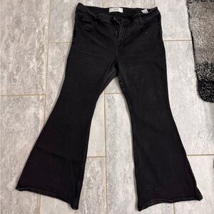 Hollister Women's Flare Black Jeans